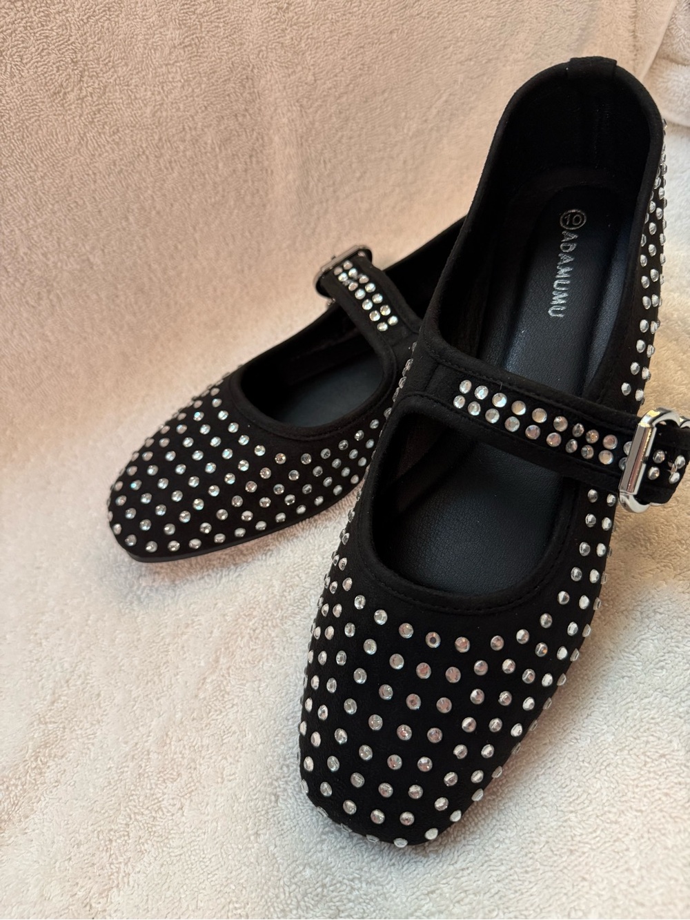Black Studded Mary Jane Flats bundle shoes for deep discounts - Picture 4 of 7